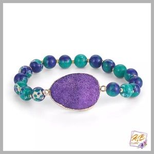 ✨JUST IN✨ Imperial Beads and Druzy Stone Bracelet